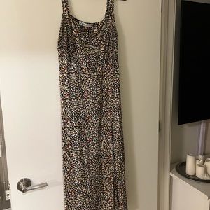 Zara floral midi dress with slit